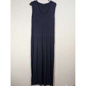 J Crew Womens Navy Sleveless Maxi Dress Sz S Classic Minimalist Capsule Nautical